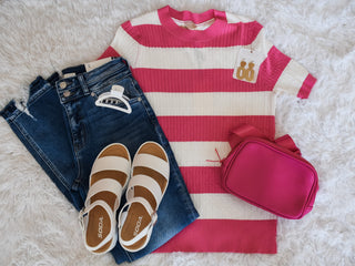 One Last Chance Striped Knit Sweater Top - The Southern Loft