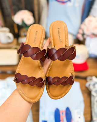 Pierre Dumas Braided Summer Slides - The Southern Loft
