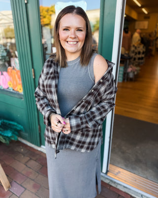 Plaid About Fall Collared Button Down Top - The Southern Loft