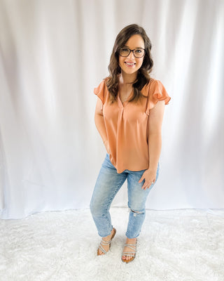 Play The Part Butterfly Sleeve Top - The Southern Loft