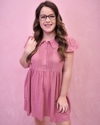 Pleasant Mornings Ruffle Sleeve Mini Dress - The Southern Loft