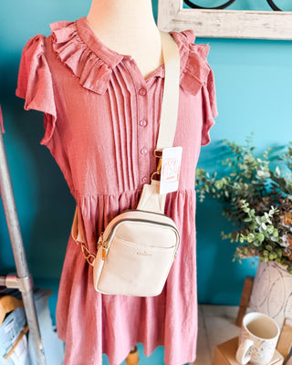 Pleasant Mornings Ruffle Sleeve Mini Dress - The Southern Loft