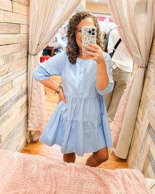 Pretty Darling Tiered Mini Dress - The Southern Loft