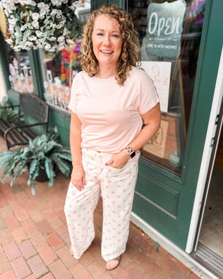 Pretty in Pink Casual Polka Dot Pants - The Southern Loft