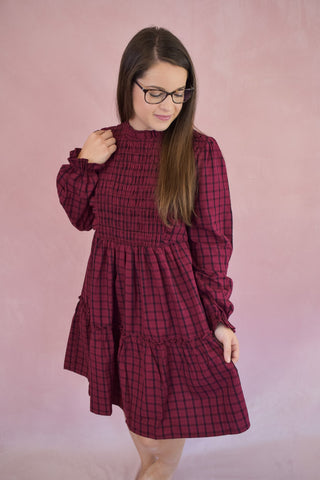 Pretty On Point Plaid Mini Dress - The Southern Loft