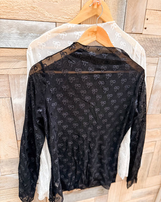 Pushing Forward Bow Lace Layering Top - The Southern Loft