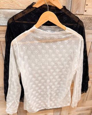 Pushing Forward Bow Lace Layering Top - The Southern Loft