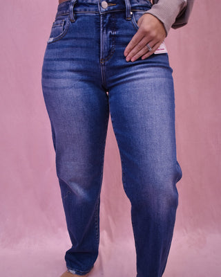 RISEN Ankle Slim Barrel Jeans - The Southern Loft