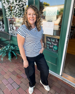 Risen Crop Barrel Cuffed Jeans - The Southern Loft