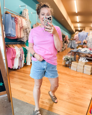 Risen Floral Embroidered Denim Shorts - The Southern Loft