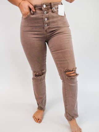 Risen High Rise Crop Straight Jeans - The Southern Loft