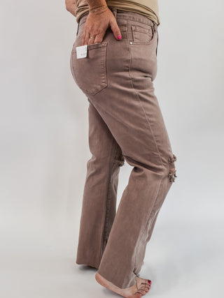 Risen High Rise Crop Straight Jeans - The Southern Loft
