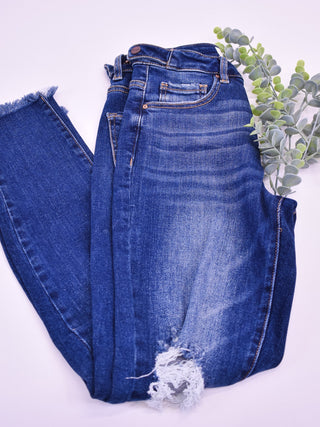 RISEN Tummy Control Crop Skinny Jeans - The Southern Loft