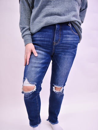 RISEN Tummy Control Crop Skinny Jeans - The Southern Loft