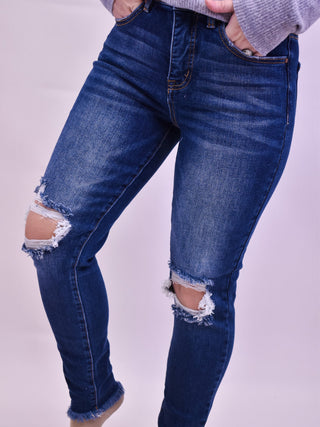 RISEN Tummy Control Crop Skinny Jeans - The Southern Loft