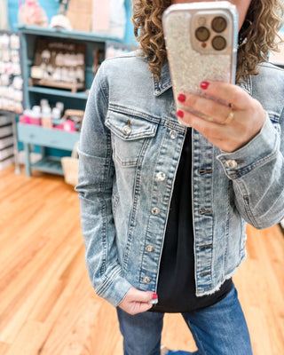 Run Around Town Frayed Denim Jacket - The Southern Loft