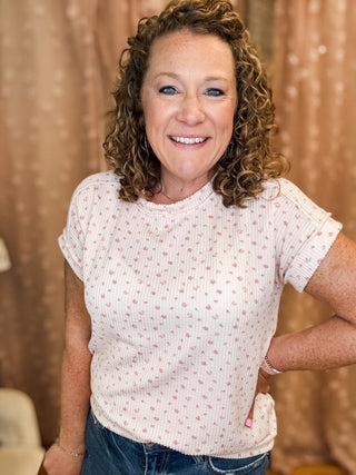 Serenity Floral Rib Knit Top - The Southern Loft