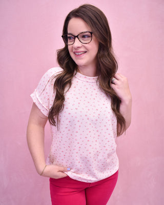 Serenity Floral Rib Knit Top - The Southern Loft