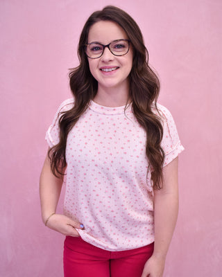 Serenity Floral Rib Knit Top - The Southern Loft