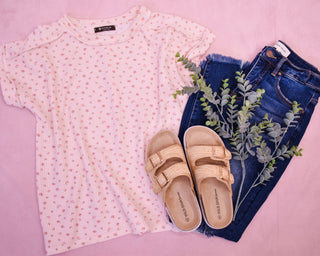 Serenity Floral Rib Knit Top - The Southern Loft