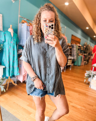 Shimmer Shift High-Low Top - The Southern Loft