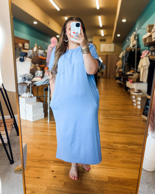 Simple Choice Short Sleeve Midi Dress - The Southern Loft