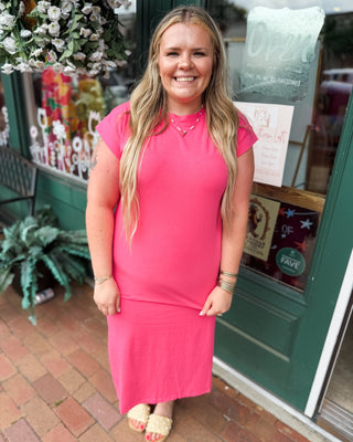 Simple Choice Short Sleeve Midi Dress - The Southern Loft