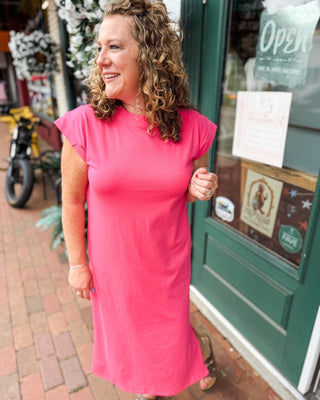Simple Choice Short Sleeve Midi Dress - The Southern Loft