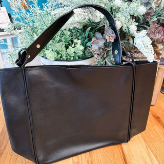 Simple Vegan Leather Shoulder Bag - The Southern Loft