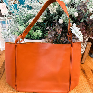 Simple Vegan Leather Shoulder Bag - The Southern Loft