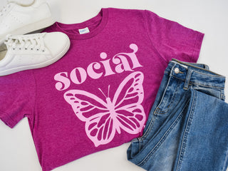Social Butterfly Graphic Tee - The Southern Loft