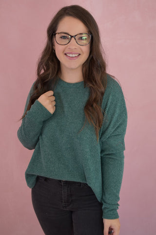 Somewhere In Time Ribbed Top - The Southern Loft