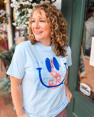 Stars, Stripes, + Smiles USA Graphic Tee - The Southern Loft