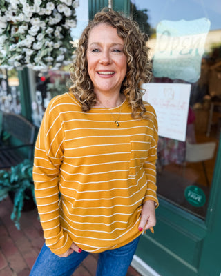 Starting Memories Long Sleeve Striped Top - The Southern Loft