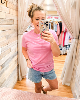 Stay Here Awhile Boyfriend Cotton Tee - The Southern Loft
