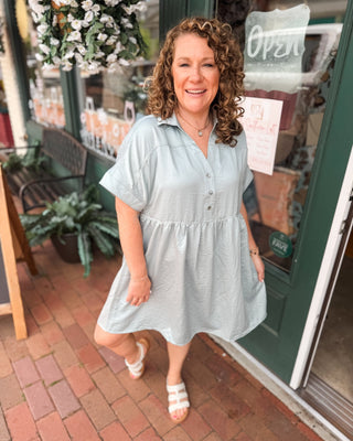 Sweet Day Satin Shirt Mini Dress - The Southern Loft