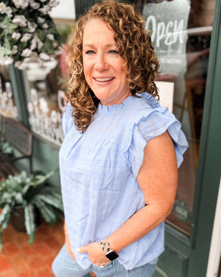 Sweet On You Ruffle Sleeve Top - The Southern Loft