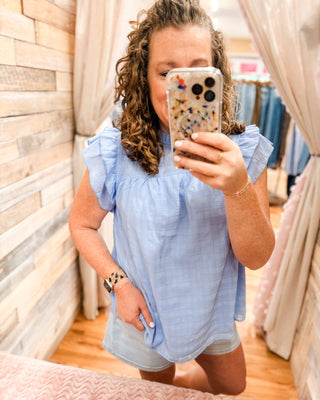 Sweet On You Ruffle Sleeve Top - The Southern Loft