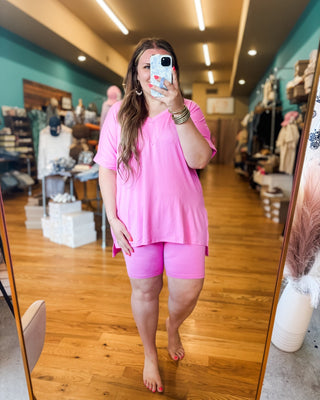 Sweet Serenity V - Neck Top & Biker Shorts Set - The Southern Loft