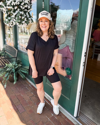 Sweet Serenity V - Neck Top & Biker Shorts Set - The Southern Loft