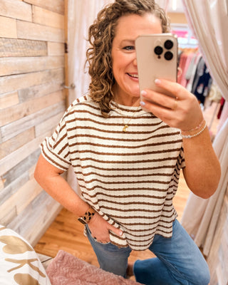Sweetly Striped Hi - Low Hem Top - The Southern Loft