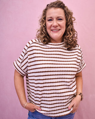 Sweetly Striped Hi - Low Hem Top - The Southern Loft