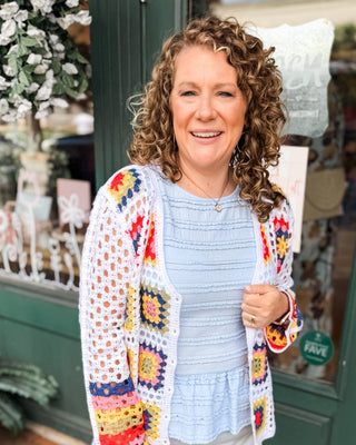 Take A Minute Patchwork Crochet Cardigan - The Southern Loft