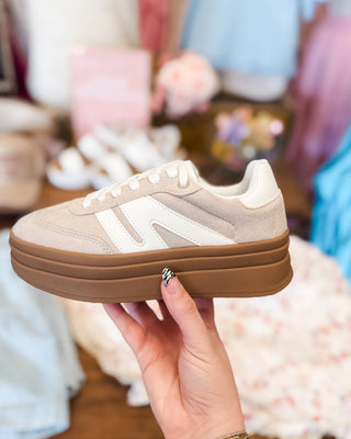 Take A Walk Color Block Platform Sneakers - The Southern Loft