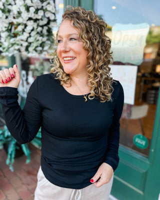 Take The Time Slim Rib Knit Top - The Southern Loft