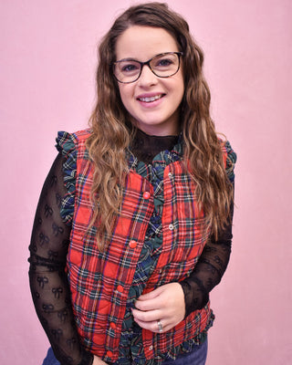 Tartan Christmas Plaid Ruffle Vest - The Southern Loft