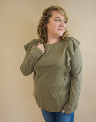 That's A Ruffle Long Sleeve Top - The Southern Loft