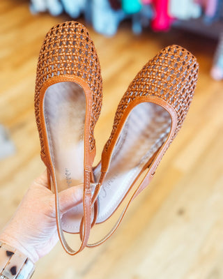 The Ginny Breathable Woven Slingback Flats - The Southern Loft