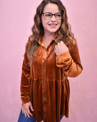 The Greatest Way Velvet Tunic Top - The Southern Loft