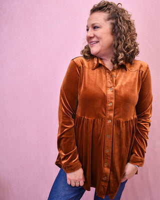 The Greatest Way Velvet Tunic Top - The Southern Loft